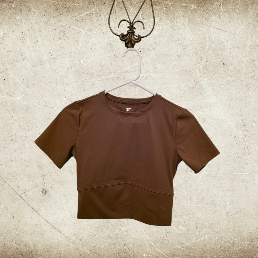 JoyLab NWT Brown Matching Activewear Set XS Flare Leggings & Cropped Top - Picture 8 of 11